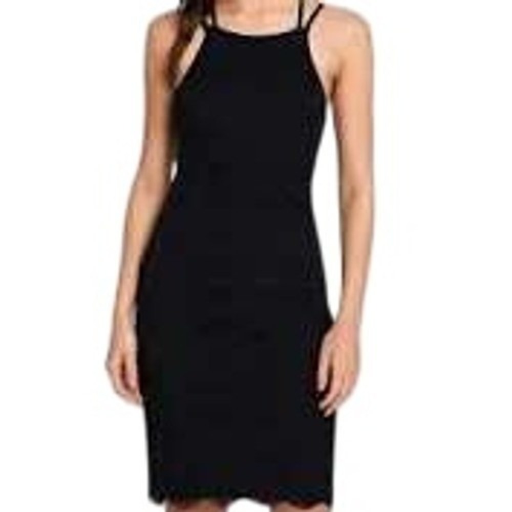 GUESS Black Halter‎ Dress w/ Fringe Size 10